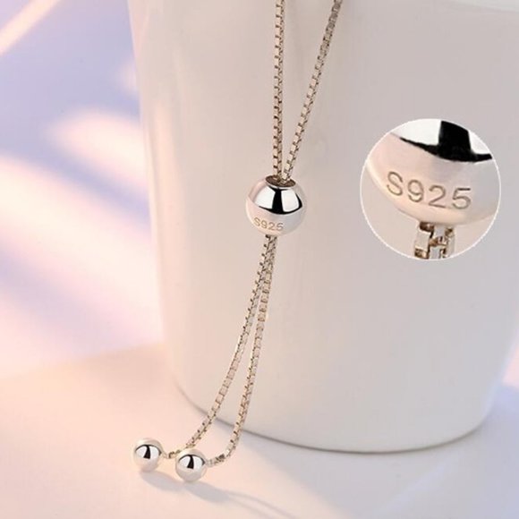 *925 Sterling Silver Diamond Tennis Net Bracelet - Picture 3 of 6